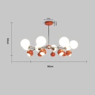 Metal Ceiling Light – Modern Warm LED Blown Glass Lamp with Soft Ambient Lighting
