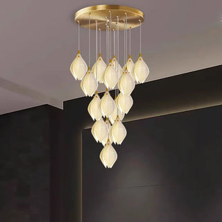 Modern Glass Pendant Light – Dimmable LED Pendant Lamp for Living Room Lighting