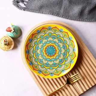 hand painted ceramic plates earthworks luxury italian ceramic dinnerware elegant table setting angle view