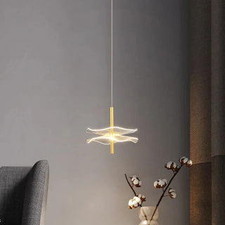 Modern LED Pendant Light – Scandinavian Gold Lampshade With Soft Ambient Lighting