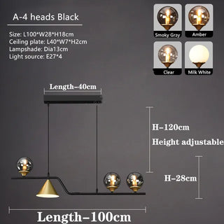 Modern LED Ceiling Light – Glass Metal Fixture With Soft Light Diffusion