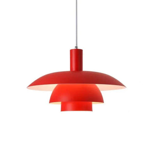 PH-style layered shell pendant light with multi-tier aluminum shades