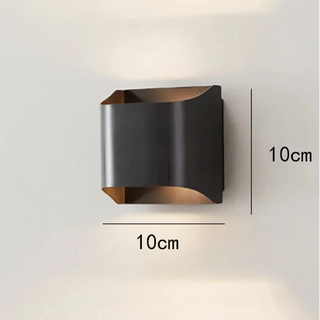 Gold Brass Wall Light – Bi Directional Metal Wall Sconce for Living Room Lighting