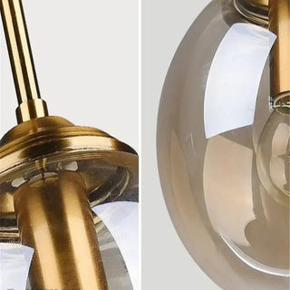 Metal Wall Sconce – Glass Globe Light with Electroplated Iron Arm | Bedroom & Living Room Lamp