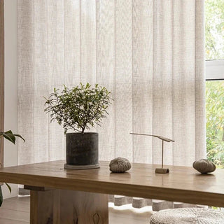 japanese sheer curtain thick linen voile privacy light filtering drapery detail