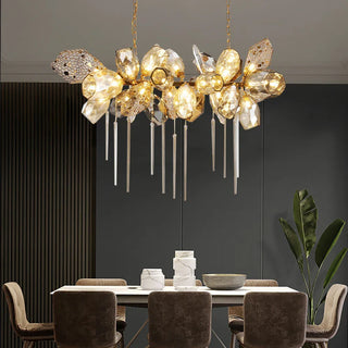 Modern Glass Pendant Light – Aluminum LED Pendant Lamp for Living Room Lighting