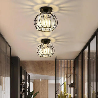 Vintage Ceiling Light – Black Steel Fixture | Energy Efficient Dining Room Lighting
