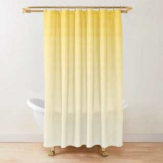 eco-friendly yellow ombré polyester bathroom waterproof shower curtain front view