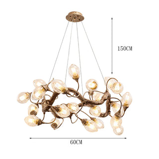Modern LED Pendant Light - Alloy Rope Installation Light with Remote Control