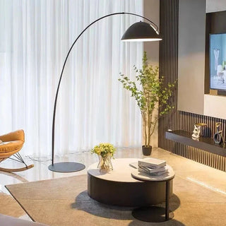 Modern fishing rod floor lamp front – metal LED standing