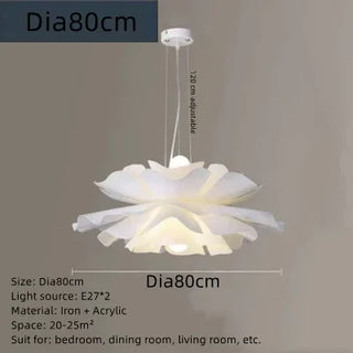 Minimalist Paper Chandelier – Soft White Bedroom Lighting | Lumavera Lighting