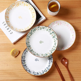 set of 4 ceramic dinner plates