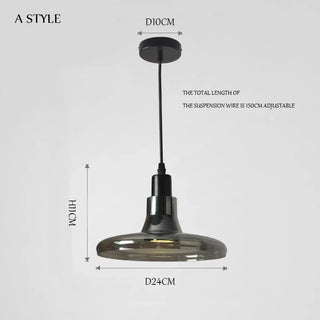 Modern Pendant Lamp – Glass & Metal LED Hanging Light | Nordic Style