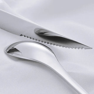 sardinia cutlery set rust resistant stainless steel fishtail forks elegant flatware close-up