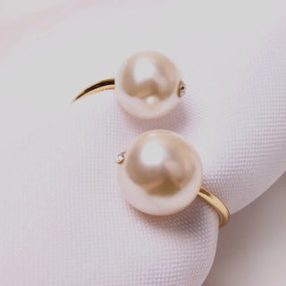 pearl napkin rings elegant aluminium alloy set of 6 stylish table decor front view