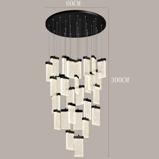 Modern Crystal Chandelier – Elegant Cord Suspended Fixture With Remote Control