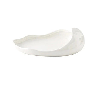 ceramic dessert plate earthworks handcrafted porcelain plate elegant dining front view
