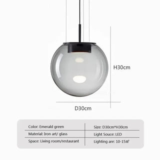 Art Deco Pendant Light – Stone Glass LED Pendant Lighting | Polished Chrome Finish
