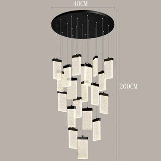 Modern Crystal Chandelier – Elegant Cord Suspended Fixture With Remote Control