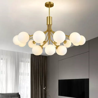Modern Iron Chandelier | Frosted Glass Lighting with G9 Socket Lamp for Living Room