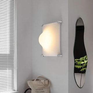 White Acrylic Wall Light – Modern Bedroom Wall Sconce with Soft LED Lighting