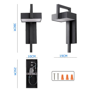 Black Steel Wall Light – Modern Outdoor Lamp With Energy Efficient LED Lighting