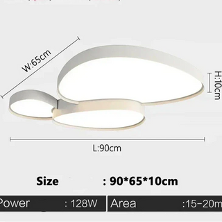 Black Iron Ceiling Light – Modern LED Surface Mount Fixture for Living Room