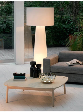 Nordic Fabric Floor Lamp – Scandinavian LED Reading Lamp with Chrome Base