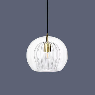 Painted Glass Pendant Light – Elegant Beehive Pendant Lamp with LED Lighting