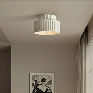 Cream Ceiling Light – Minimalist Bedroom Lamp with Dimmable LED Soft Ambient Lighting