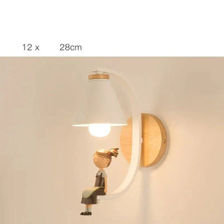 Nordic Wall Sconce – Poetic Bedroom Wall Light | Iron, Wood & Resin Design