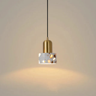 LED Pendant Light – Modern Pendant Lamp with Travertine Stone Shade | Warm Ambient Lighting