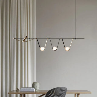 Artisan glass pendant lamp with metal frame — modern ambient ceiling light