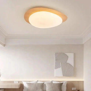 Natural Ceiling Light – Modern Wood Finish Lighting With Soft LED Glow