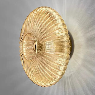 Glass Stone Wall Lamp – Sculptural Wall Light with Warm Amber Glow & E27 Bulb