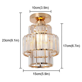 Gold Crystal Ceiling Light – Luxury Bedroom Lighting With Crystal Chandelier Light