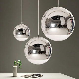 Minimalist Pendant Light – Electroplated Glass LED Dining Room Fixture