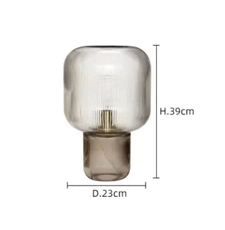 Minimalist Glass Lamp – Chrome Finish Table Lamp for Bedroom & Office Lighting