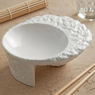 organic ceramic bowl earthworks handcrafted porcelain dining dish ceramics detail