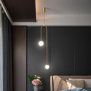 Pendant Lamp – Modern Asymmetrical Lighting Fixture with Glass Ball Design