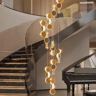 Modern Crystal Chandelier – Elegant LED Lighting Fixture for Living Room