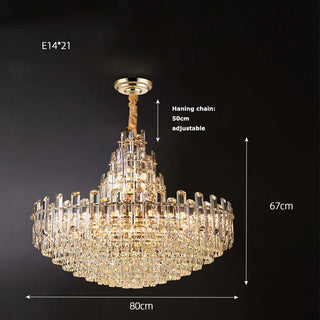 Modern Crystal Chandelier – Luxury Pendant Lighting | Dimmable LED Fixture