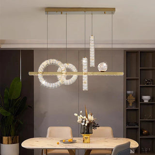 Modern Crystal Chandelier – Elegant Dimmable Lighting for Living Room Ambiance