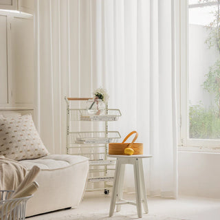 uv protection sheer curtain knitted polyester window panel anti-glare close-up