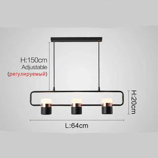 Black Metal Pendant Lamp – Modern Pendant Light With LED Hanging Lamp Design