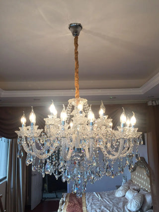 K9 Crystal Chandelier – Modern Ceiling Light with Polished Chrome Fixture