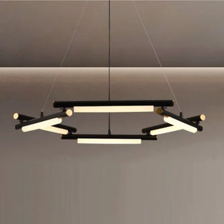 Modern Iron Chandelier – Elegant LED Lighting for Living & Dining Rooms