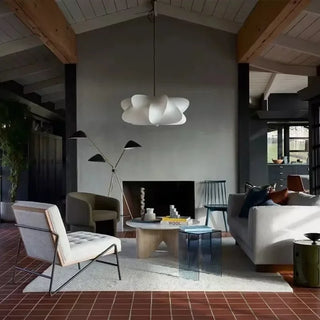 Silk Pendant Light – Japanese Pendant Lamp With Hand-Woven Silk Fabric For Living Room