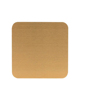 metal cup coaster luxury brushed metal placemat heat resistant table protector side view