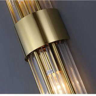 Crystal Wall Light – Rectangular Aluminium Wall Sconce with Warm White LED Bulbs